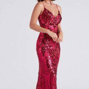 Windsor Prom Dress Hot Pink Small